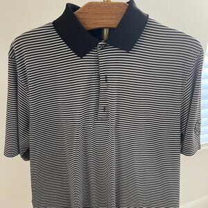 Mens Golf Shirt Play DR Gray/Black/White stripe  XL/TG - SALE!